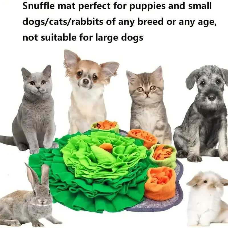Pet Dog Snuffle Mat Nose Smell Training Sniffing Pad Dog Puzzle Toy Slow Feeding Bowl Food Dispenser Treats Pad Washable Dog toy X241213