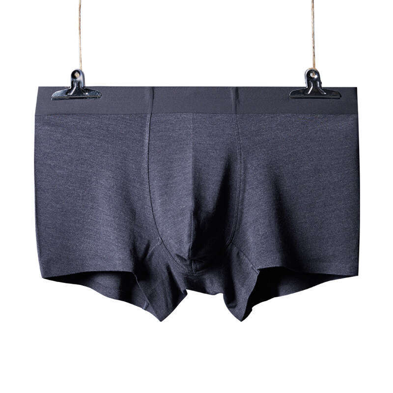 High-End Modal Seamless Solid Color Silkworm Pupa Protein Men's Flat Underwear Fashion