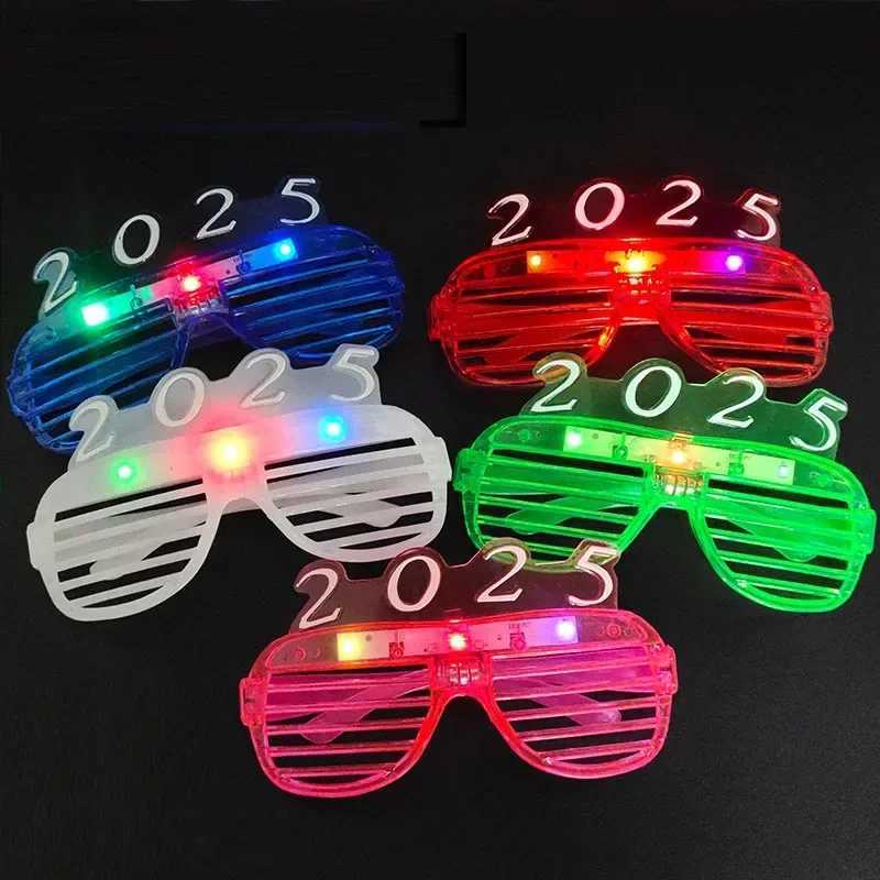 Sunglasses 12pcs Flashing Neon Party Sunglasses with LED Light Up Glow 2025 Glasses for Kids Adults H241213