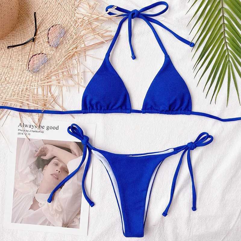 Sexy Red Micro Bikini 2024 Women Swimsuit Fa Swimwear Thong Bikinis Set Brazilian Beach Wear Bathing Suit Strings BiquiniXJ241212