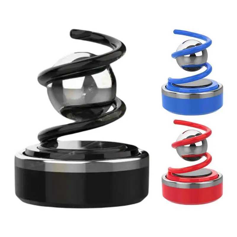 Car Solar Air ener Rotating Solar Powered Car Aroma Diffuser Car Fragrance Ornament With Spring Suspend BallXJ241213