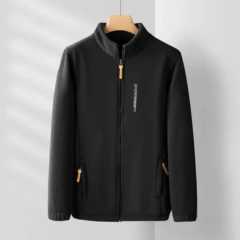 Knock Winter Trendy Casual Style Warm Fleece Jackets for Men High Quality Cotton Liner Outwear Coat Clothing 241213