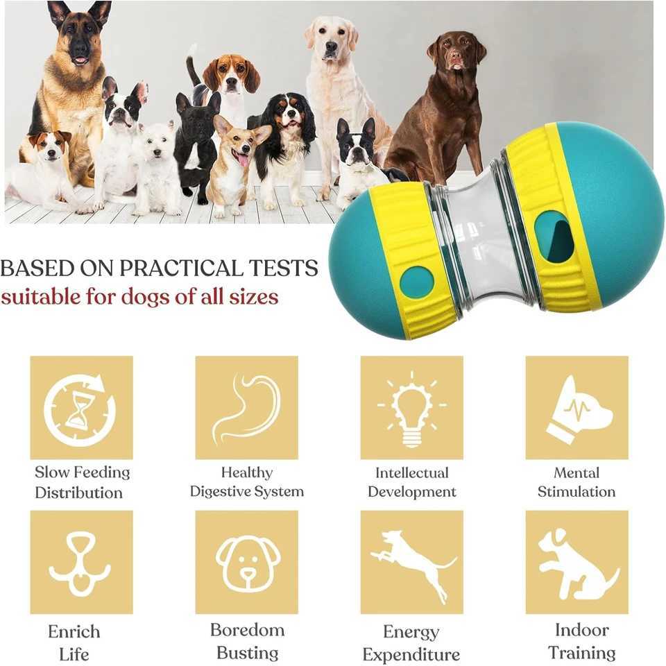 Interactive slow dog feeders toys puzzle toys food dispensers used for treating small and medium-sized dogs distributing toys to improve digestion X24