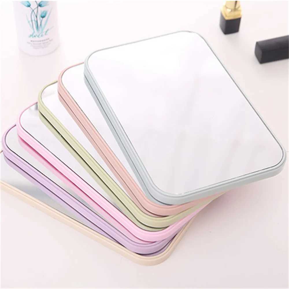 Desktop Makeup Mirror Portable Princess Mirror Square Makeup Mirror Small Mirror With Stand Student Dormitory Dressing MirrorXJ241213