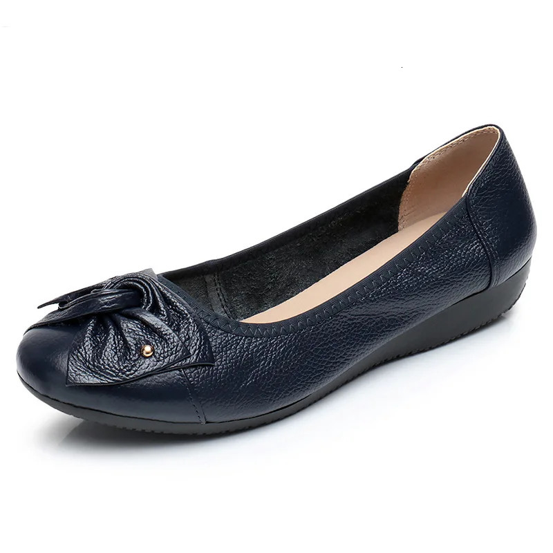 WOIZGIC Womens Flat Shoes with a round toe leather slider for summer size 35-43 ZBM-1108 241213