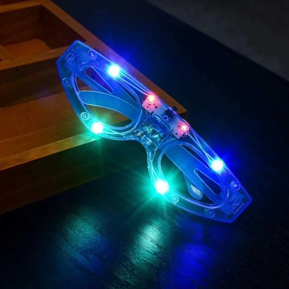 Sunglasses 12/24/36/48/ Pcs LED Light Up Glasses Glow In The Dark Glasses Neon Party Supplies for Kids Adults Birthday Party Decoration H241213