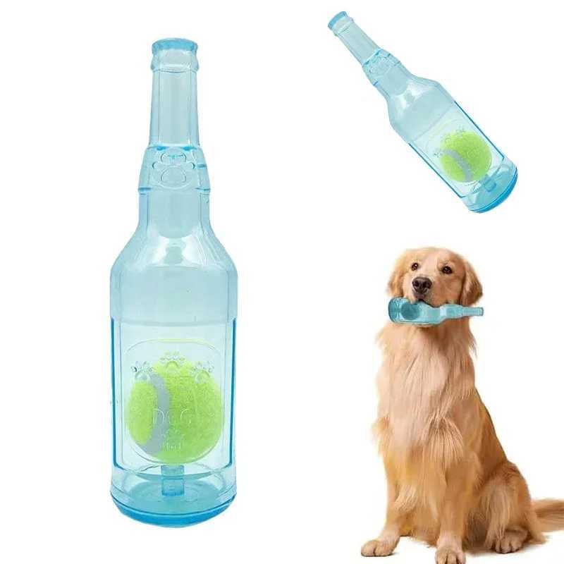 Pet dog noise chewing toys beer bottles and tennis dog toys squeezing pet toys fun toys puzzle toys X241213