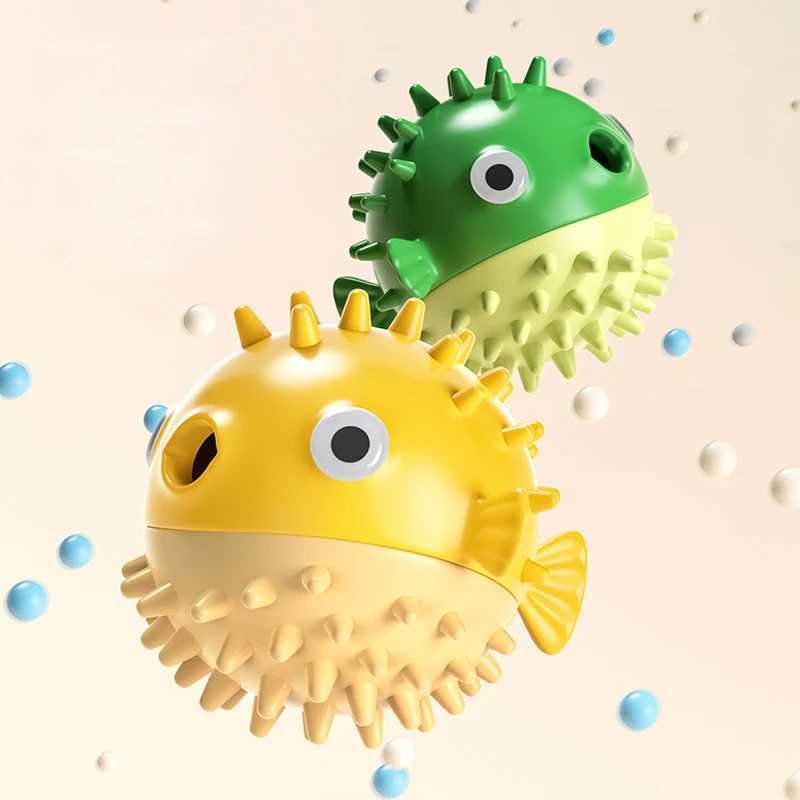 Bouncing Fish Dog toy food leak ball boring relief artificial products bite resistant teeth frosted sound ball suitable for large and small dogs X2412