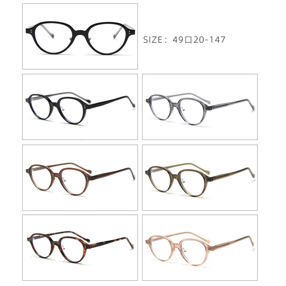 Kachawoo female oval glasses TR90 frame acetate leopard brown grey male small fashion decoration unisex clear lens 241213