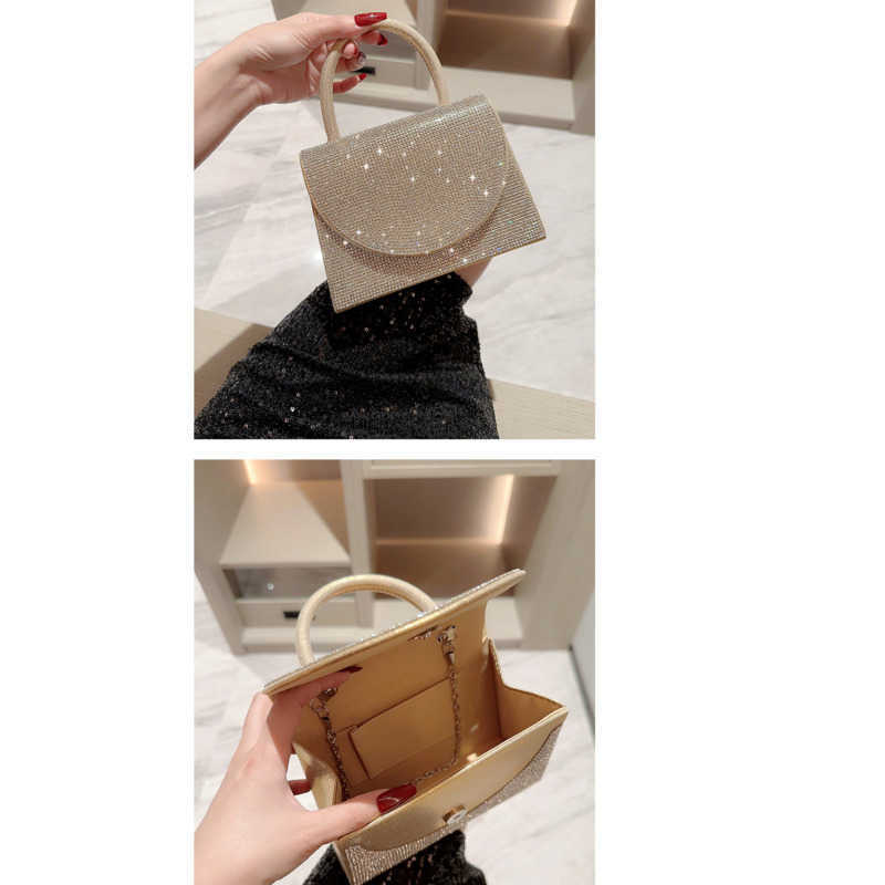 New Banquet Bag for Girls Handbag with Diamond Inlay Banquet Handbag Dress Evening Bag Ktv Womens Bag Clutch Bag 240920