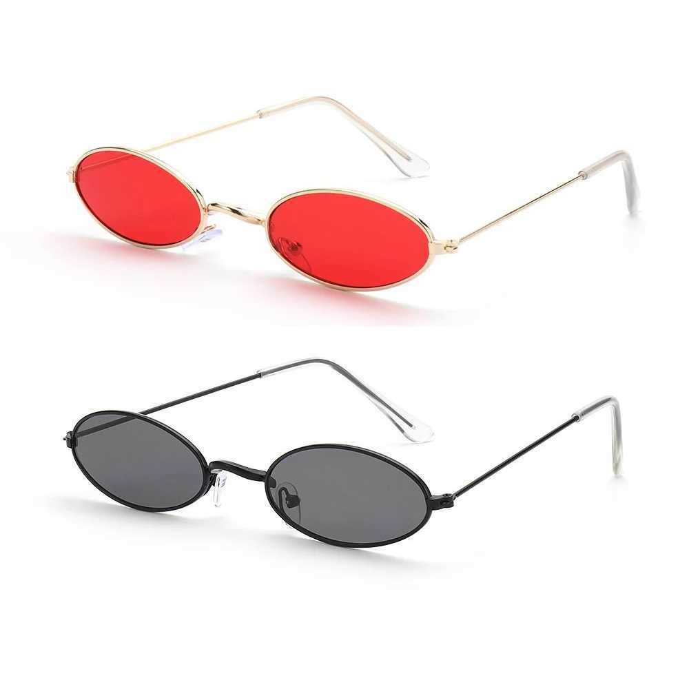 Retro Small Oval Sunglasses Vintage Shades Sunglasses Women 2023 for Men Women Eyeglasses 90s Street Style Sun GlassesX241213