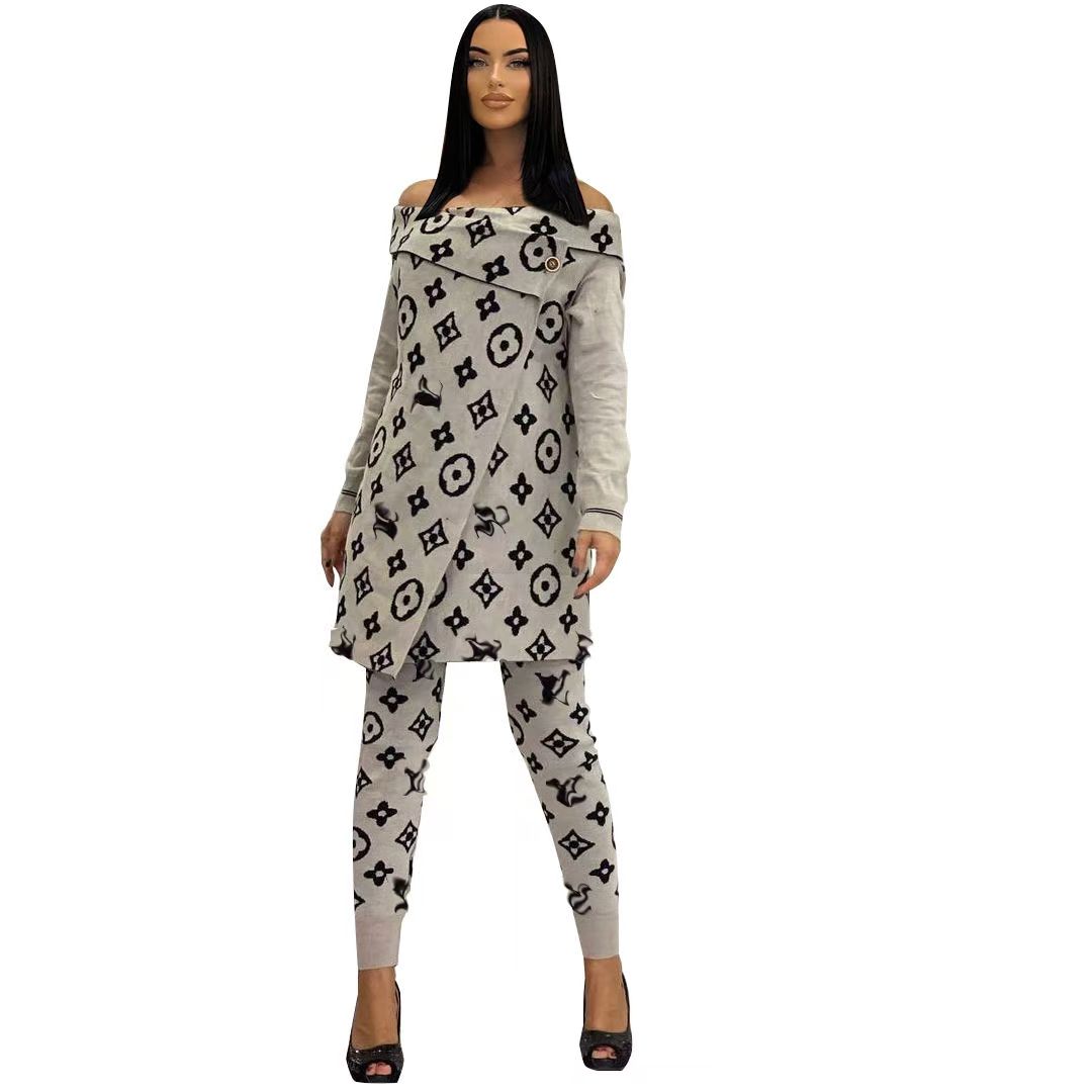 Designer Sweatsuit Set For Women Tracksuit Women Hoodies Slim Trousers Cotton Two Piece Sweat Suit Brand Outfits Sweaters and Pants Clothes