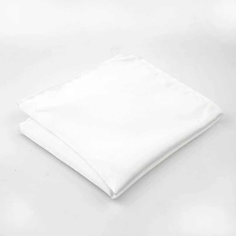 22CM Classic Mens Pocket Square Color Solid White Handle Korean Dress Chest Pocket Towel British Hanky Fashion W241213