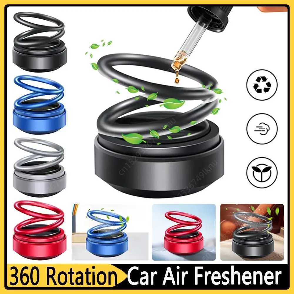 Solar Powered Car Aroma Rotating Suspension Double Ring Aroma Diffuser Car Aroma Perfume Car Interior DecorationXJ241213