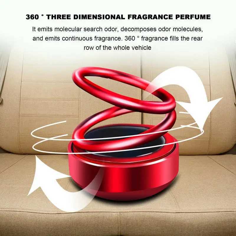 Car Air eners Solar Energy Double Ring Rotating Air ener Car Perfume Fragrance Diffuser Aroma Ornaments CarXJ241213