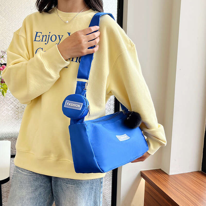 New Crossbody Student Class Women's Instagram Japanese Style, Large Capacity, Solid Color, Mother And Child Bag, Shoulder Bag