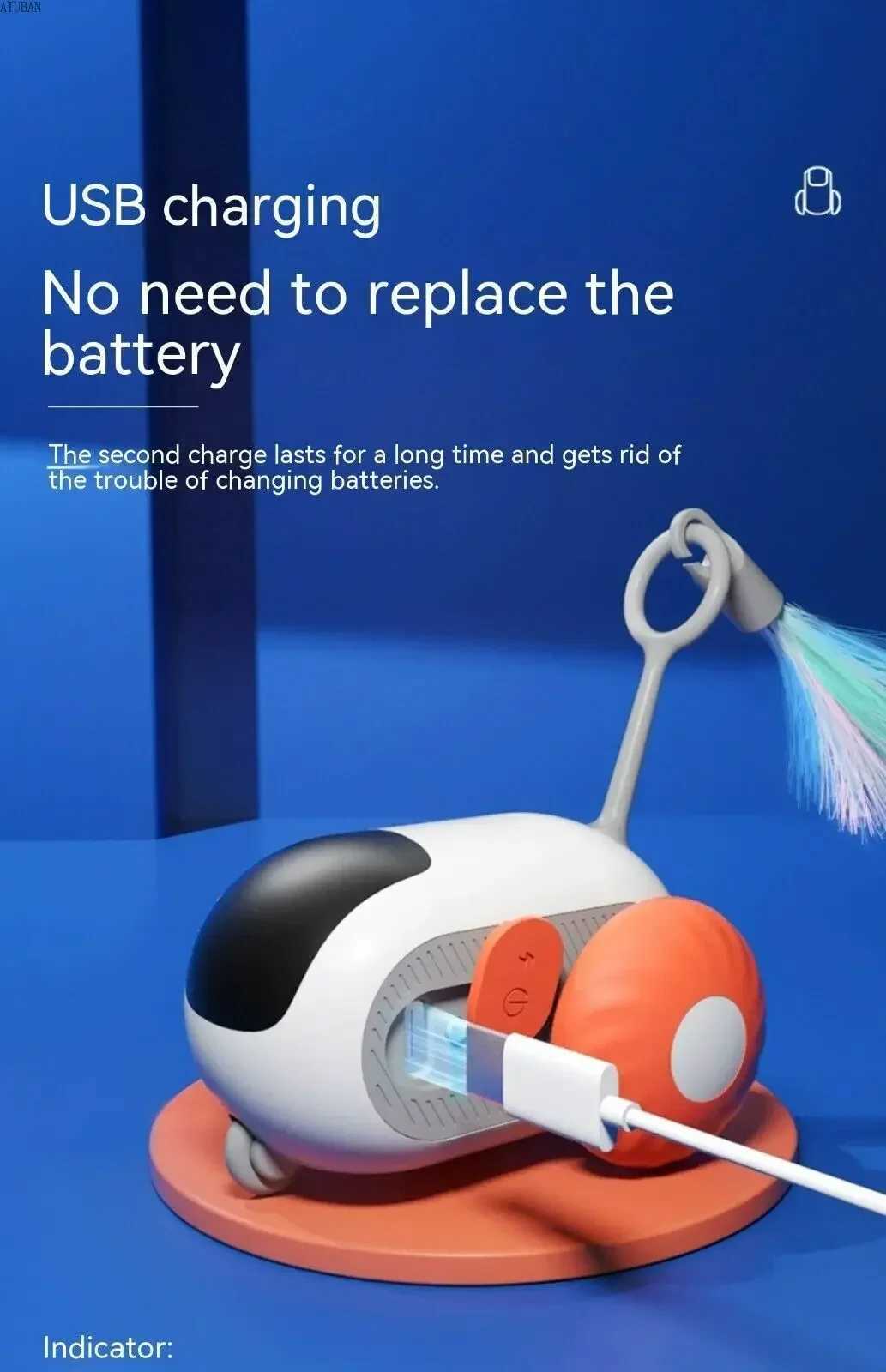 Remote intelligent cat toy active rolling car with replaceable car used for charging indoor cats/kittens/puppies evil car X241213