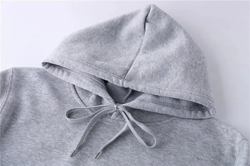 Mens autumn and winter solid color hooded sweatshirtpants twopiece fashionable casual sports set size S4XL 241211