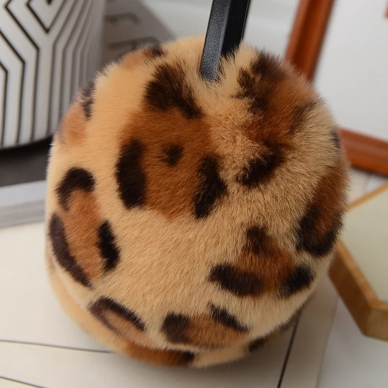 1 piece of solid color natural 100% Rex rabbit fur earmuffs soft plush earmuffs warm winter earmuffs outdoor cold earmuffs fur earmuffs 241211