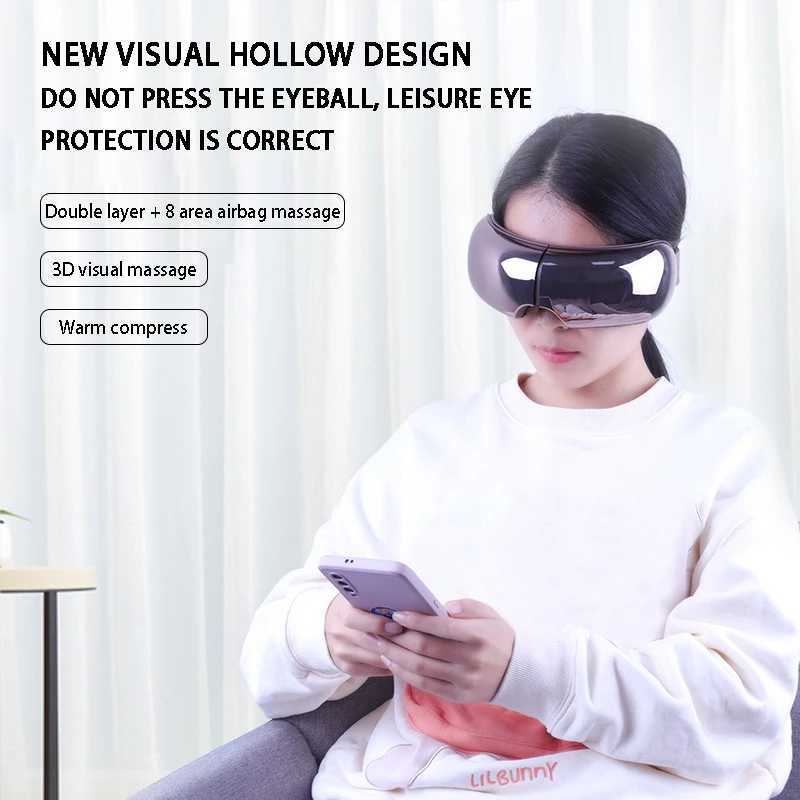 Eye Massage Glasses Hot Compress Eye Care Air Pressure Instrument Vibrator Heating Bluetooth Music Device Heated Eye Mask W241213