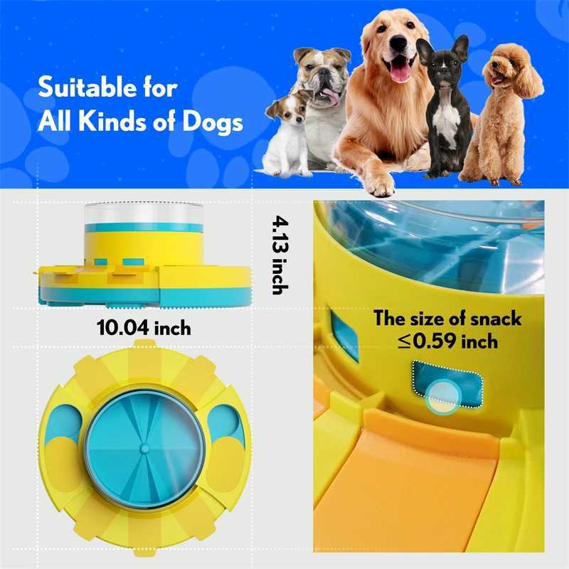 Dog Puzzle Toy Press Slow Feeder Interactive Rich Pet Toy Puppy IQ Training Treatment Dispenser Food Leakage Bowl X241213