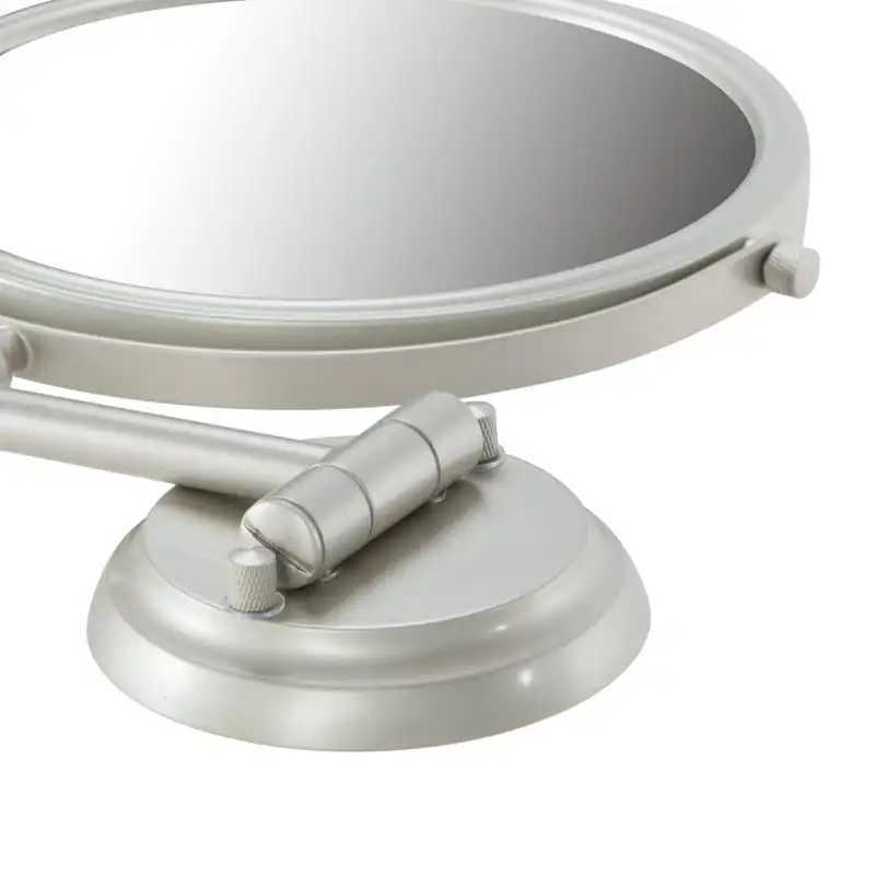 Bathroom Cosmetic Mirror 6 inch Wall Mounted Cosmetic Mirror Retractable Round Cosmetic Mirror Double Sided Mirror BathroomXJ241213