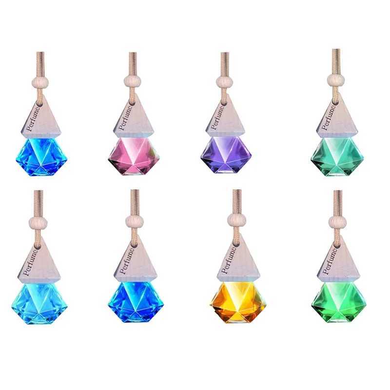 Auto Aroma Fragrance Pendent Bottle Perfume Diffuser Automotive Decoration Car Hanging Glass Bottle Empty PerfumeXJ241213