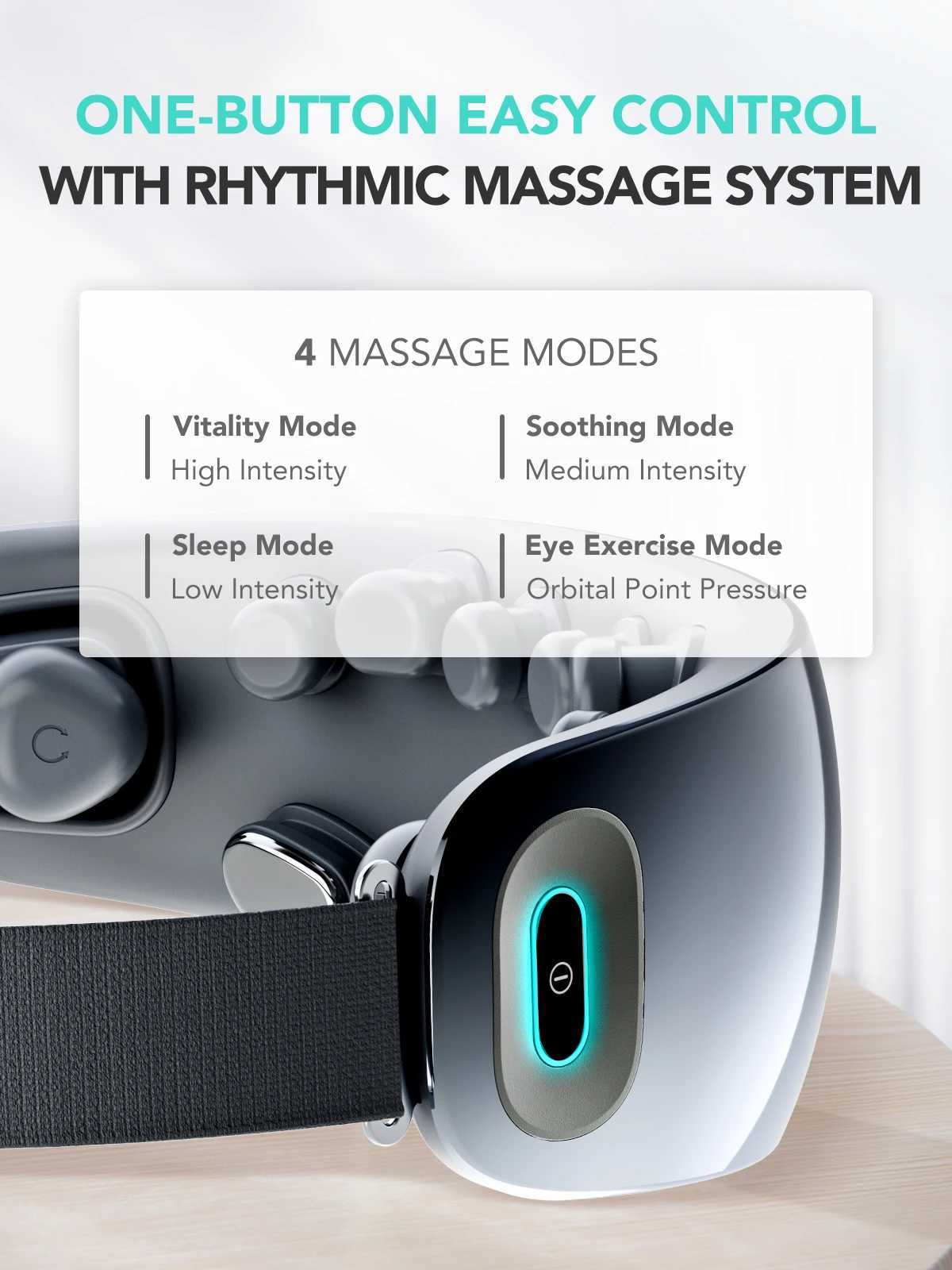 SKG E7-EN heated vibrating Bluetooth music smart eye massager suitable for migraine adaptive temple massage and relaxing the eyes W241213