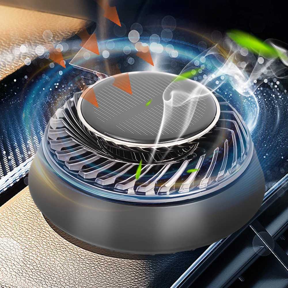 Car Solar Rotating Aroma Diffuser Auto Ornament Cars Air ener Deodorizer Autos Interior Decoration Automotive AccessoriesXJ241213
