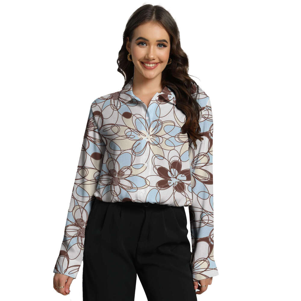 3D Digital Printed Women's Long Sleeved Shirt, New Hot Selg Ral Top, Gorgeous Trendy Clothing, Fashionable And Casual Temperament