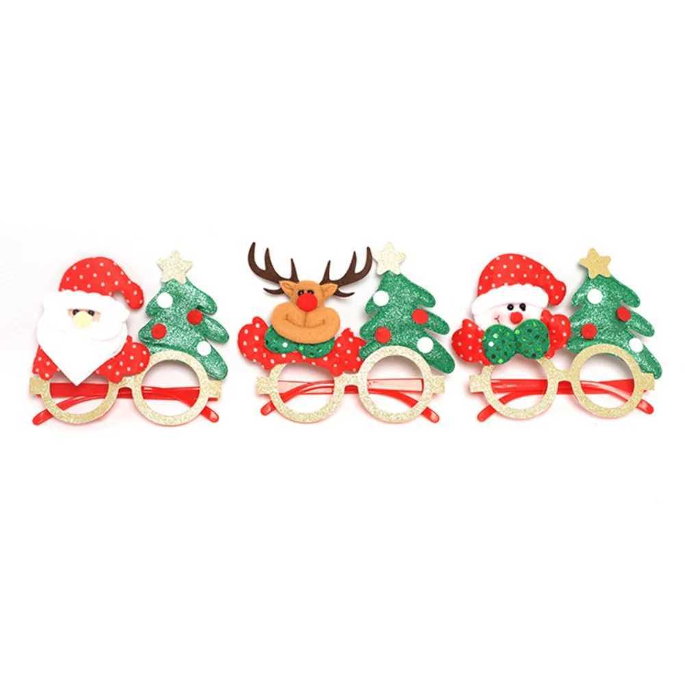 Sunglasses New Year Creative Frame Santa Cute Holiday Elk Glasses Christmas Decorations Photo Prop Childrens Glasses H241213