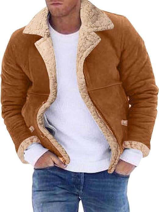Large Size Leather Fashion Brand Winter New Style Fashionable Men's Fur Integrated With Plush Thick Jacket For Men