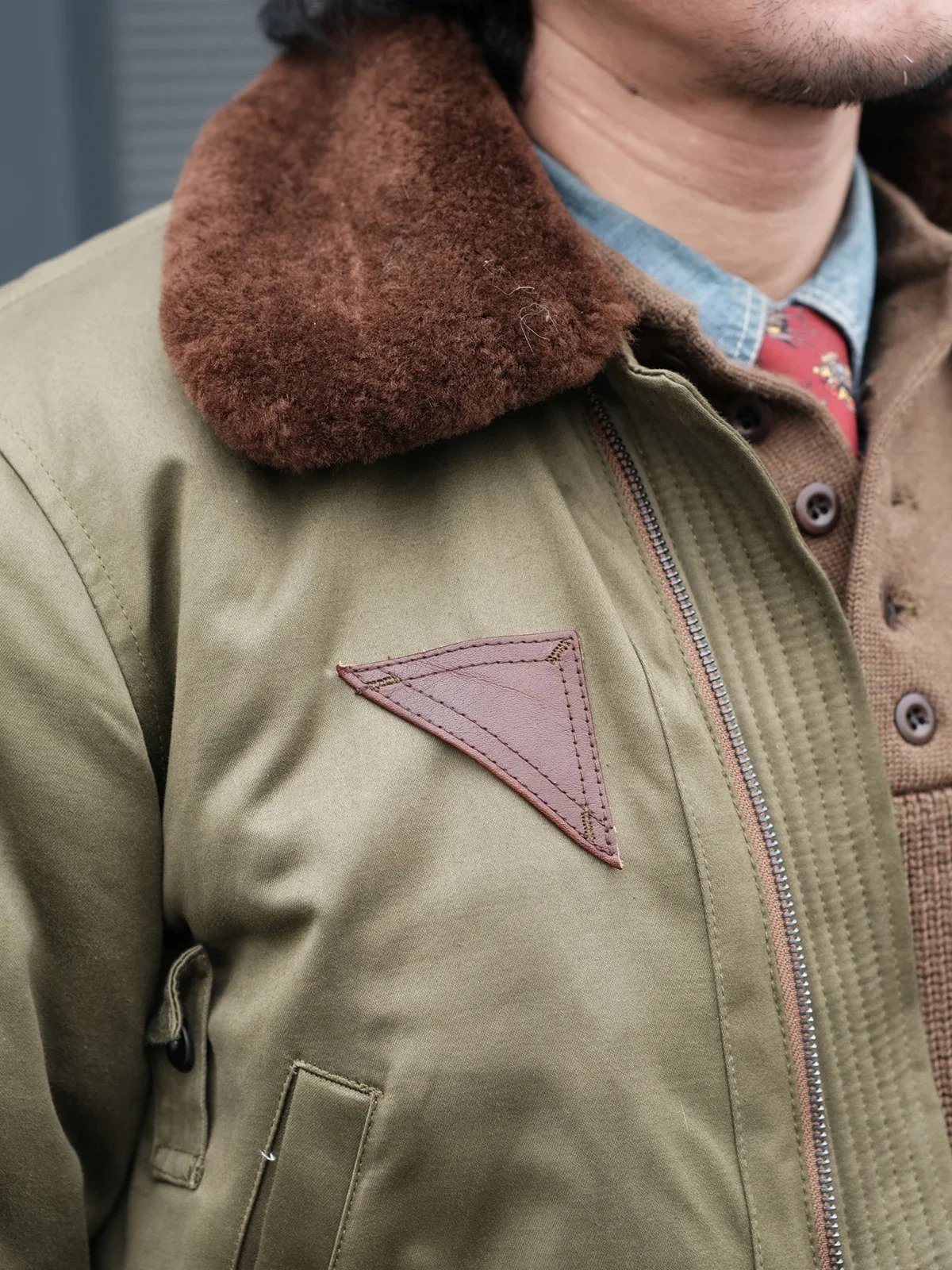 Bronson Type B15A Bomber Jacket Winter Mens Wool Lined Short Flight Coat B15 241213
