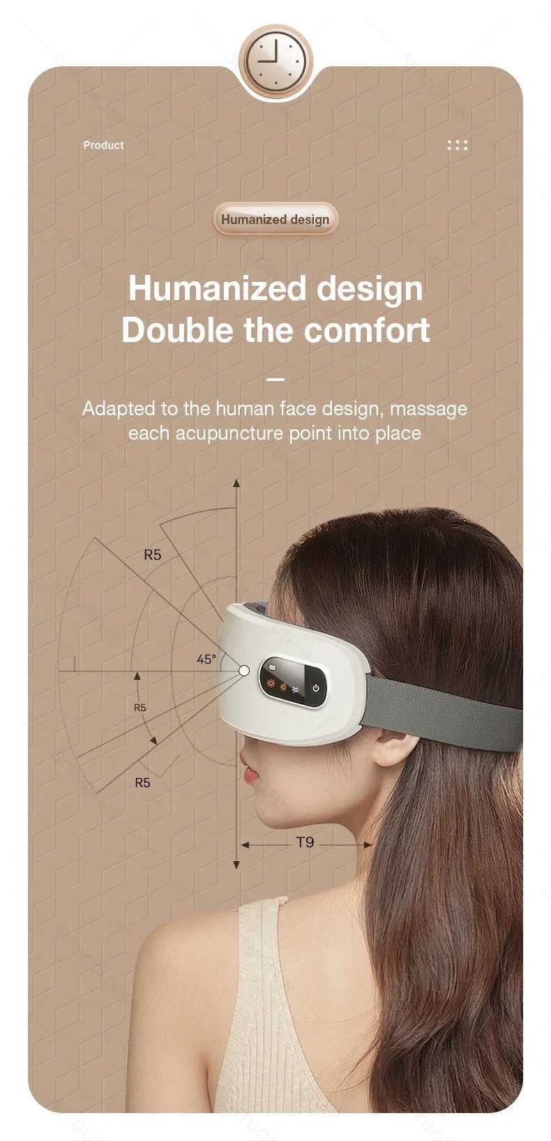 MUKASI eye massager with vibration Bluetooth music an intelligent eye massager designed to relax the eyes reduce eye fatigue and improve sleep W241213