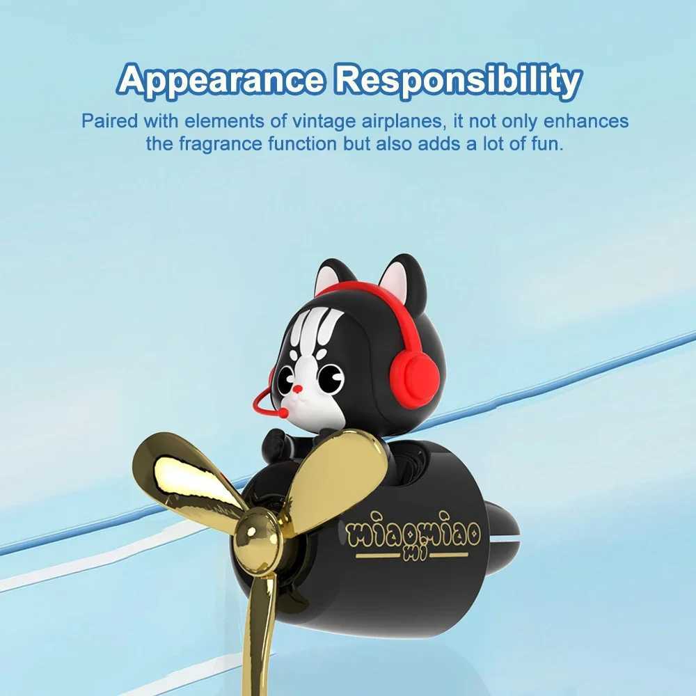 Cool Bear Car Air ener Teddy Bear Pilot Auto Interior Accessories Air Outlet Propeller Fragrance Bulldog Perfume DiffuserXJ241213