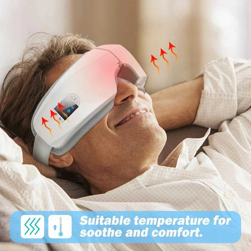 4D electric eye massager thermal vibration air bag vibrator Bluetooth eye massager face mask eye care instrument vibration massager W241213