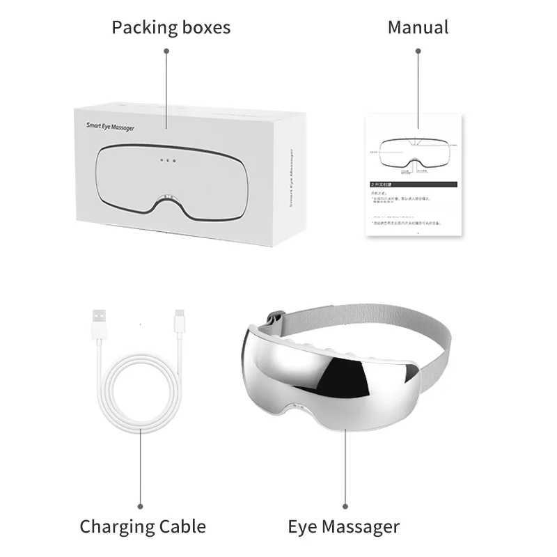 Eye Massager Acupoint Vibration Pulse Hot Compress Eye Care With Bluetooth Music Relieve Fatigue Visible Eye beauty instrument W241213