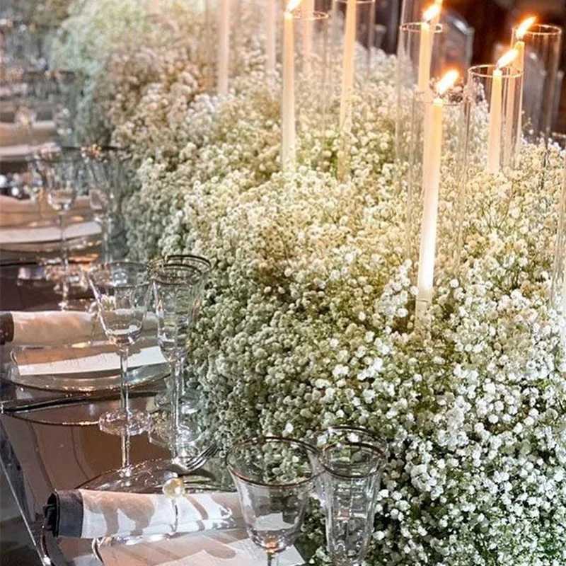 White Natural Dried Gypsophila Babys Breath Dried Flowers Gypsophila Arrangement Home Decoration Wedding Table Decor Floral DIY H260421