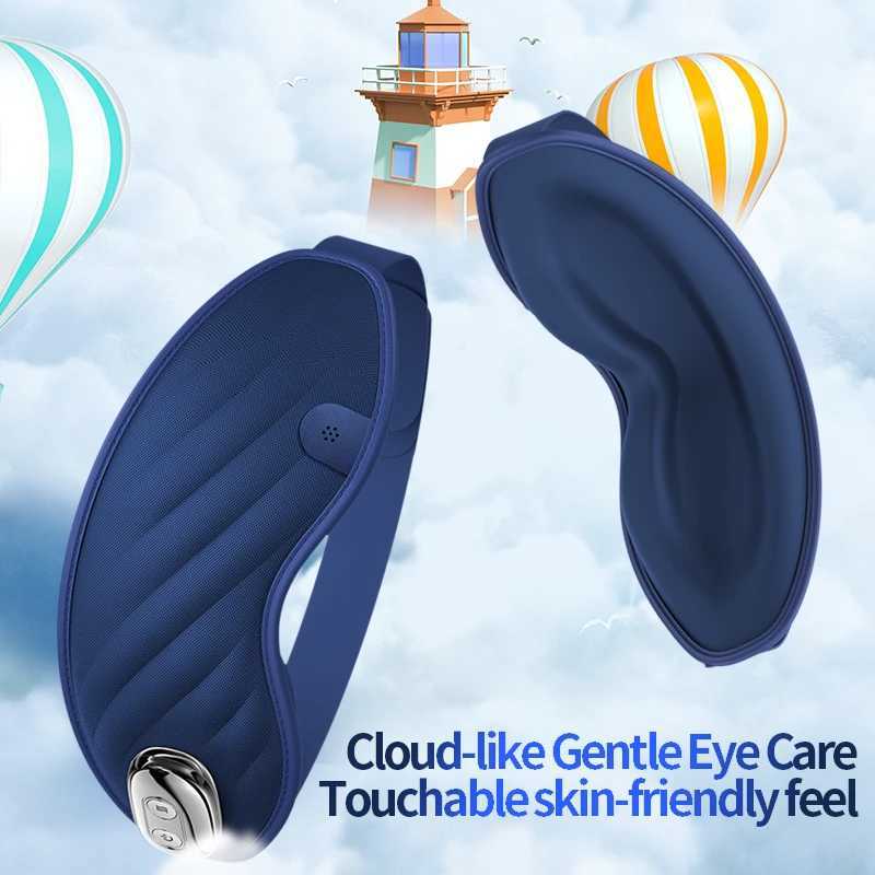 Cordless heated eye massager with cooling eye pad 3D groove design vibrating sleep mask C-type rechargeable used for drying eyes W241213