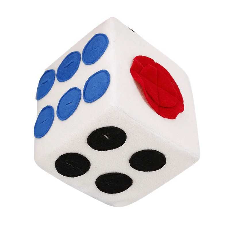 Pet Dog Plush Dice Toy Food Dispenser Treatment Puzzle Toy Puppy Intelligent Training Toy Food Leakage Playing Plush Dice X241213