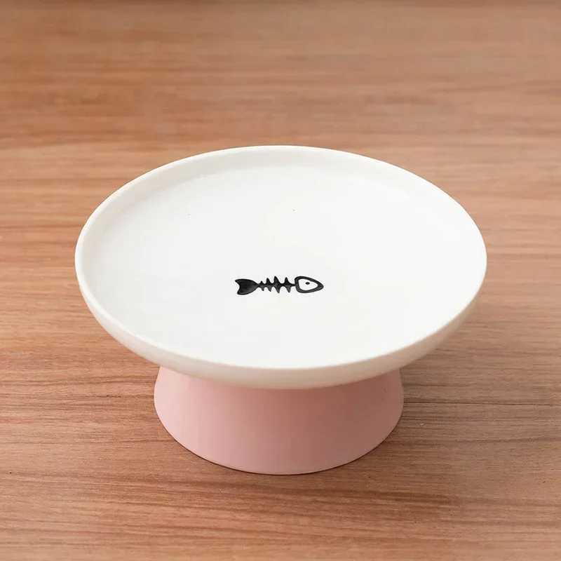 Cat Feeders Cat Bowl Ceramic Pet Bowls Cat Dog Bowl Dish Pet Food Plate Kitten Water Dish Feeder Dog Bowl Feeder for Cats Pet Accessories z241213