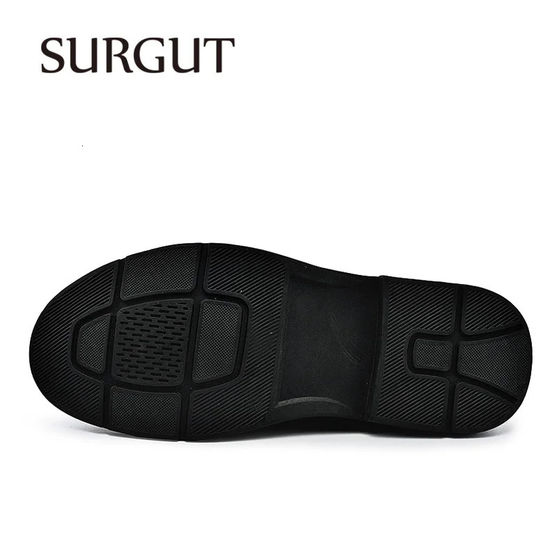 SURGUT Genuine Leather Men Shoes Bussiness Working Flats High Quality Causal Soft Daily Comfort Male Footwear Shoes Men 241213