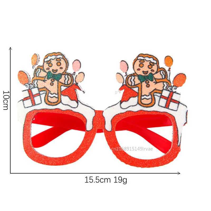 Sunglasses Christmas Glasses Frame Glitter Xmas Party Eyeglasses Christmas Costume Glasses Eyewear Party Favors Decorations for Kids H241213