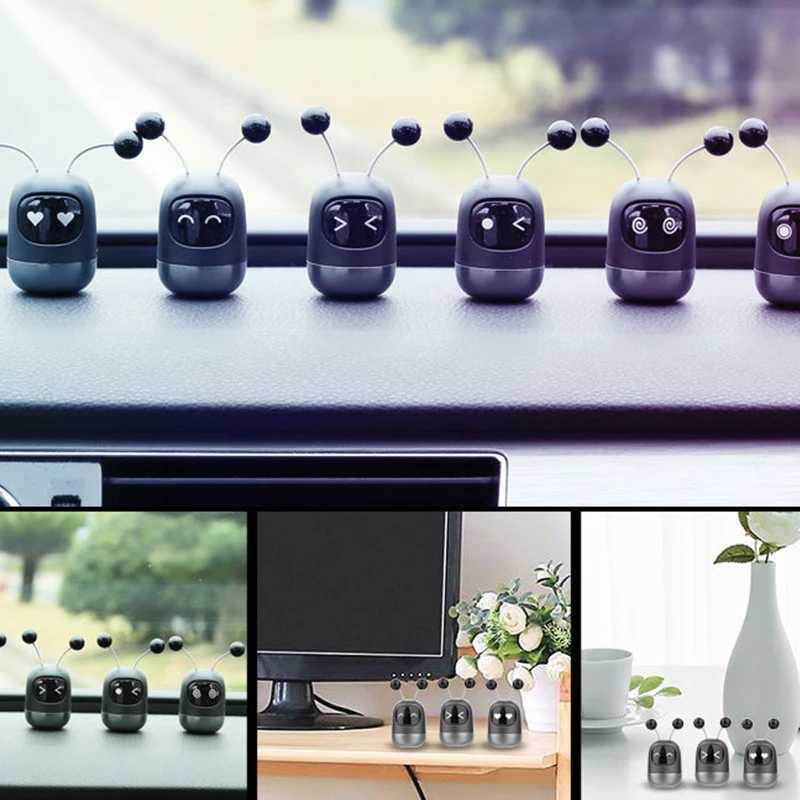 Cute Robot Aroma Auto Air Outlet Perfume Long-lasting Fragrance Clip Diffuser + Solid Car PerfumeXJ241213