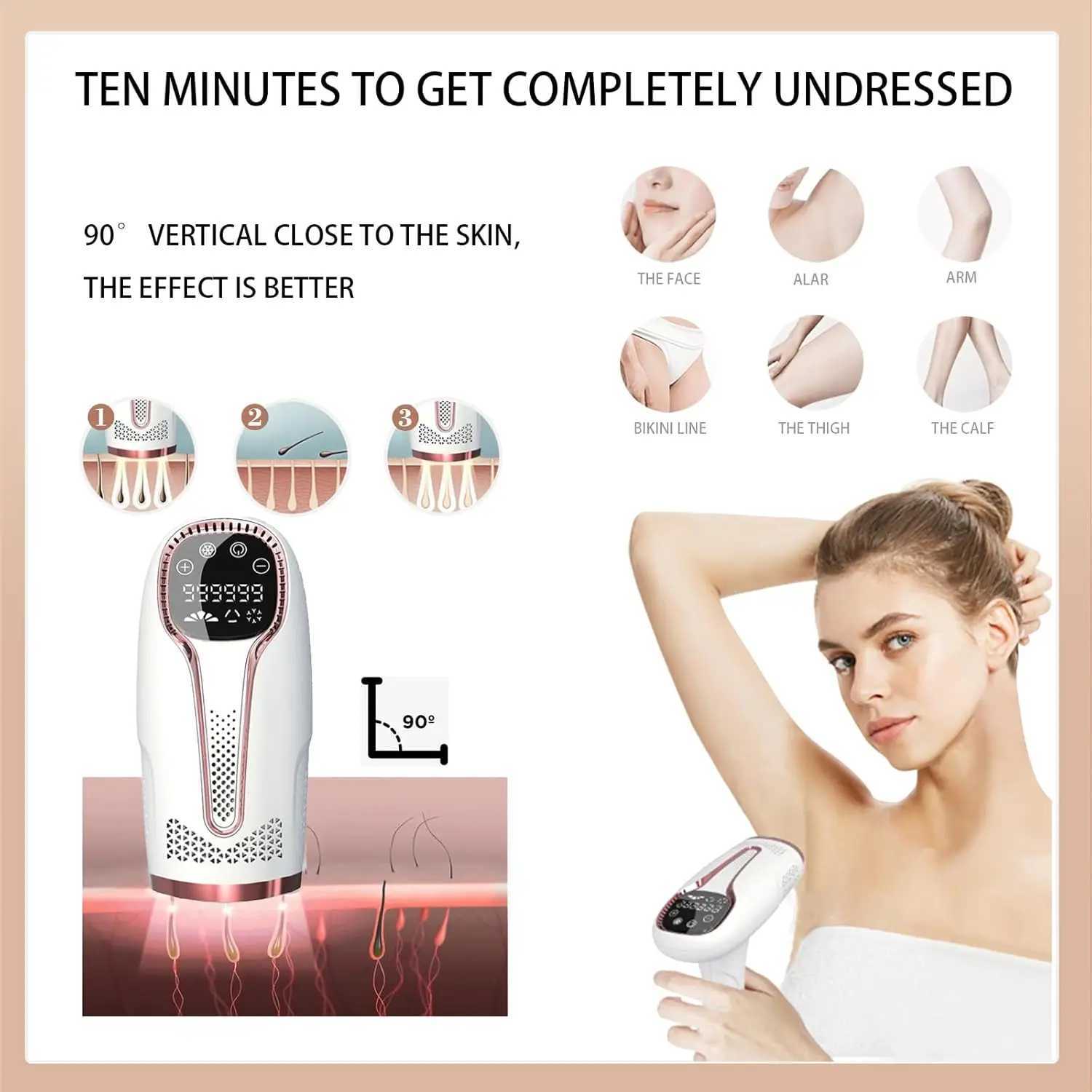 Hot Sale 999999 Flashes IPL Hair Removal Laser Epilator Women Photo Facial Hair Remover Body Epilator Laser Machine 04XJ241213