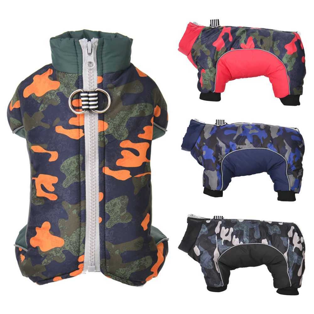 Pet dog clothing suitable for small dogs cats winter warm wool thick coats puppies windproof camouflage jumpsuit Yorkshire jacket outerwear Y241212