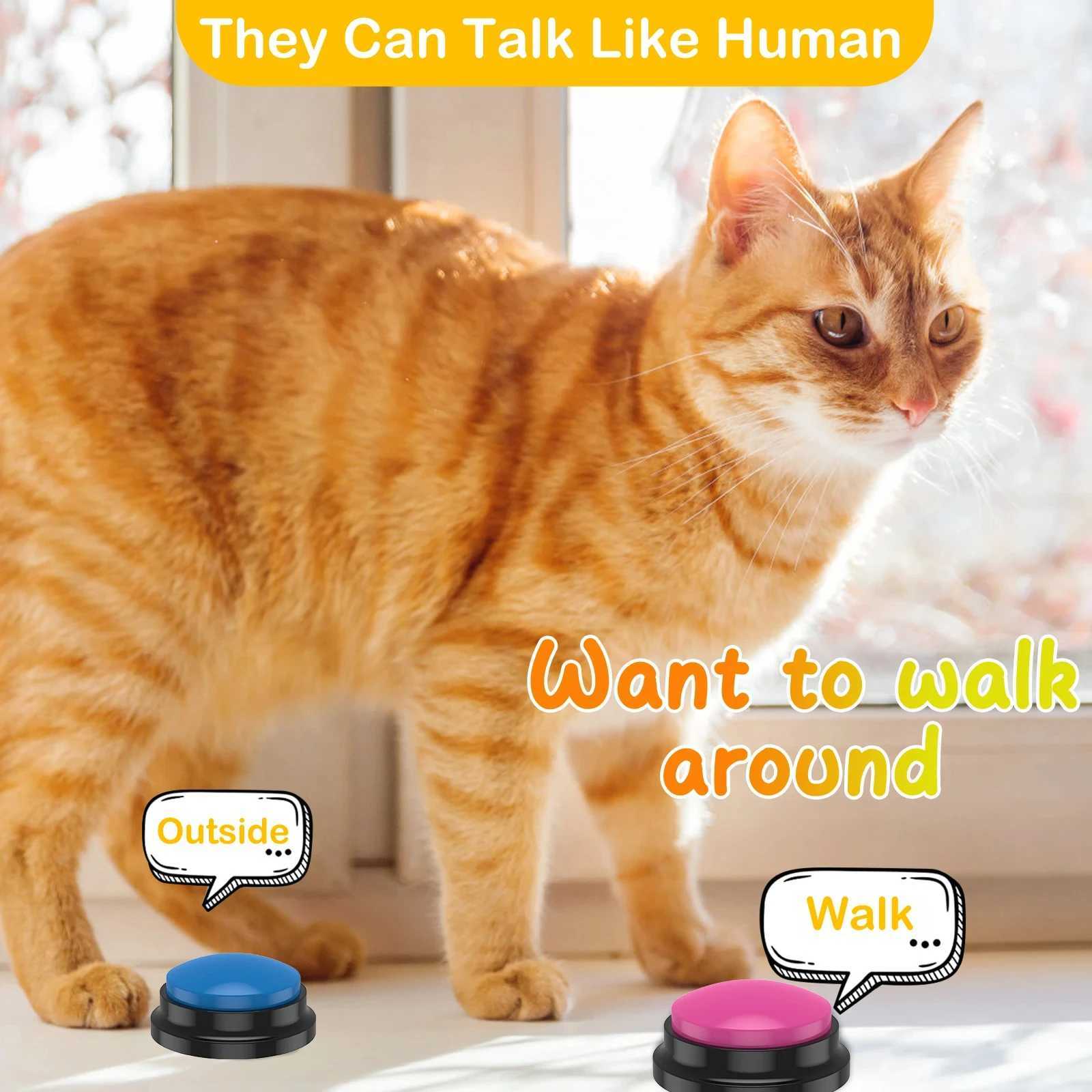 Voice Recording Button Pet Toy Dog Button Communication Pet Training Buzzer Recordable Talking Button Smart Toys X241213
