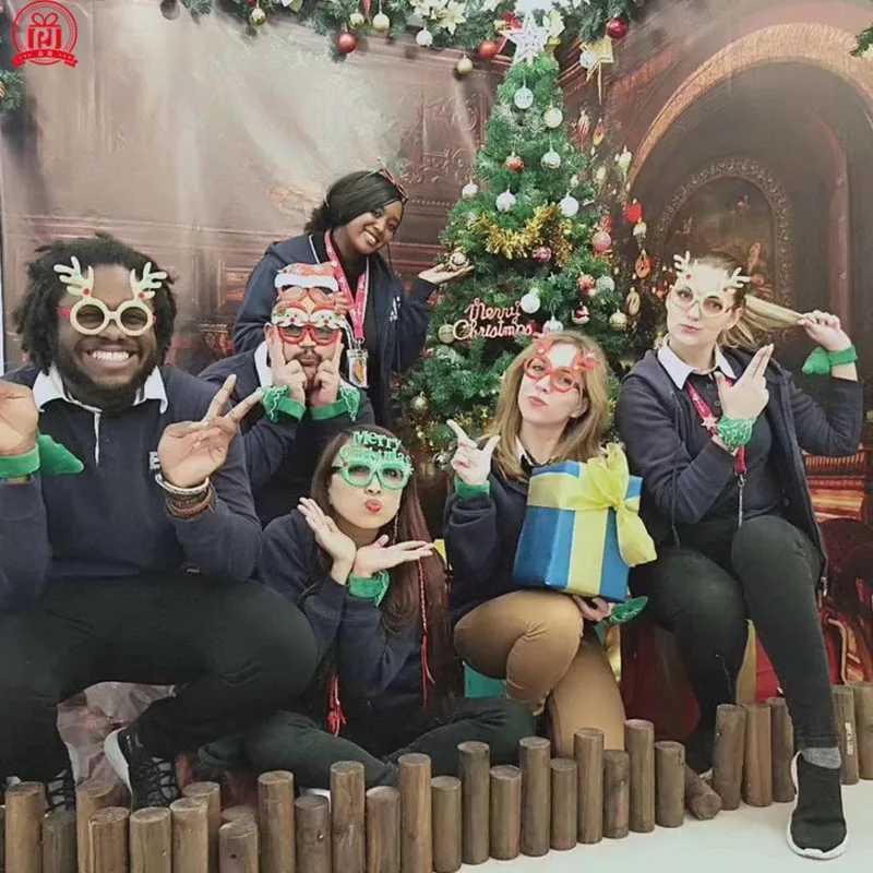 Sunglasses 9/ pairs/new Christmas decoration glasses adult and childrens Christmas gifts holiday supplies party creative eyeglass fr H241213