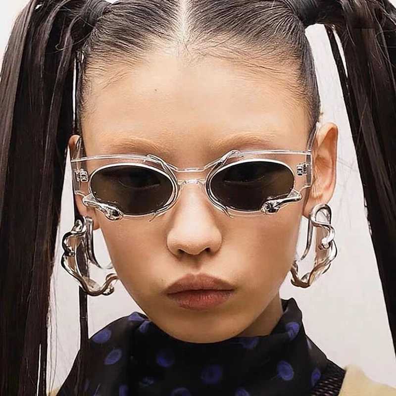 Fashion Vintage Cat Eye Snake Sunglasses Women For Men Luxury Brand Designer Punk Sun Glasses Trending Sexy Ladies Shades UV400X241213