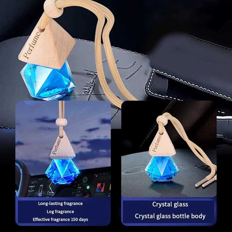 Auto Aroma Fragrance Pendent Bottle Perfume Diffuser Automotive Decoration Car Hanging Glass Bottle Empty PerfumeXJ241213